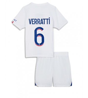 Paris Saint-Germain Marco Verratti #6 Tredjedraktsett Barn 2022-23 Kortermet (+ Korte bukser)